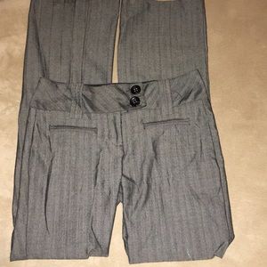 Tracey Evans| Grey Pin-striped Pants